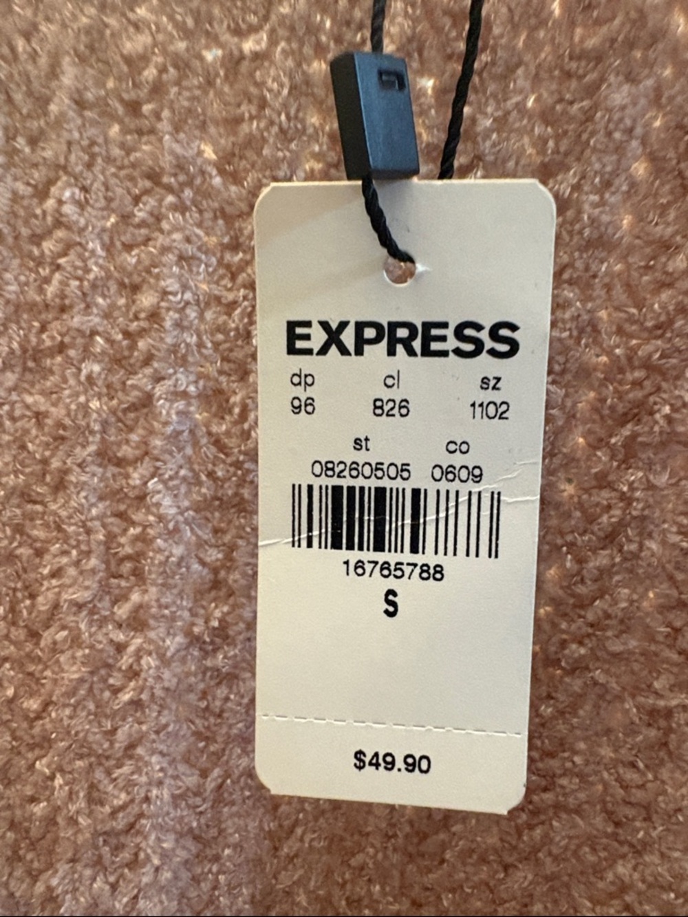 Express V-Neck Chunky Knit Sweater - Dusty Mauve - Picture 3 of 3